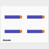 Schuimpijltje Ovale Sticker (Vel)