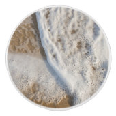 Schuimschuim op het strand keramische knop (Voorkant)