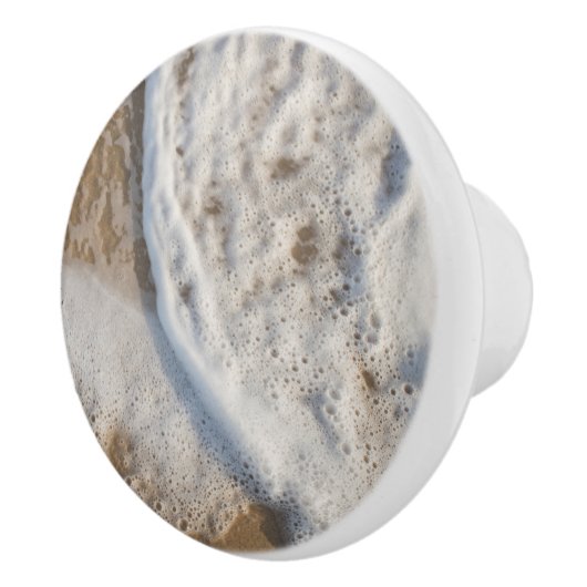 Schuimschuim op het strand keramische knop (Rechts)