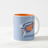 Schuimvormig pistool, aangepast ontwerp tweekleurige koffiemok (Voorkant rechts)