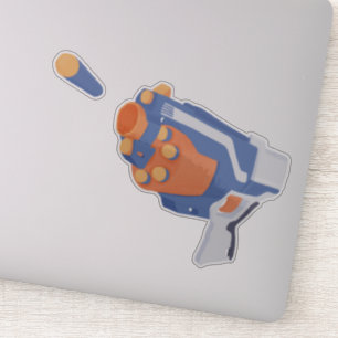 Schuimvormig pistool sticker
