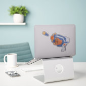 Schuimvormig pistool sticker (Laptop op bureau)