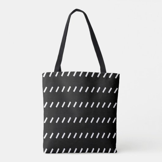 schuin dashpatroon tote bag (Achterkant)