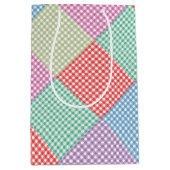 Schuin geruit patchwork medium cadeauzakje (Voorkant)