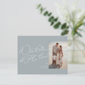 Schuin Script Religieuze vakantie fotokaart Feestdagenkaart (Staand voorkant)