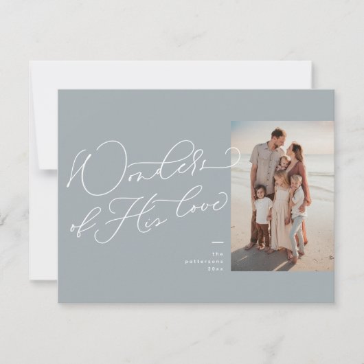 Schuin Script Religieuze vakantie fotokaart Feestdagenkaart (Voorkant)