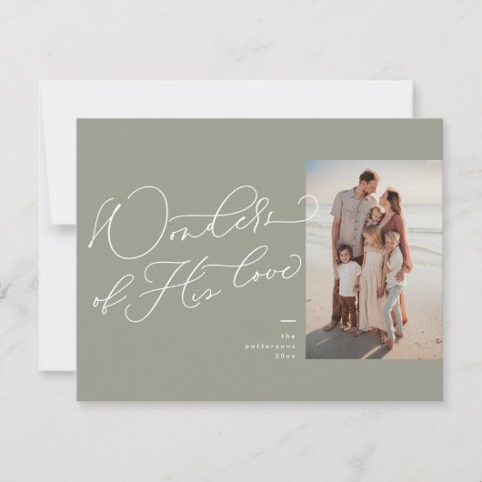 Schuin Script Religieuze vakantie fotokaart Feestdagenkaart (Voorkant)