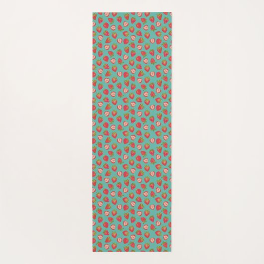 Schuine aardbeienpatroon yogamat (Achterkant)