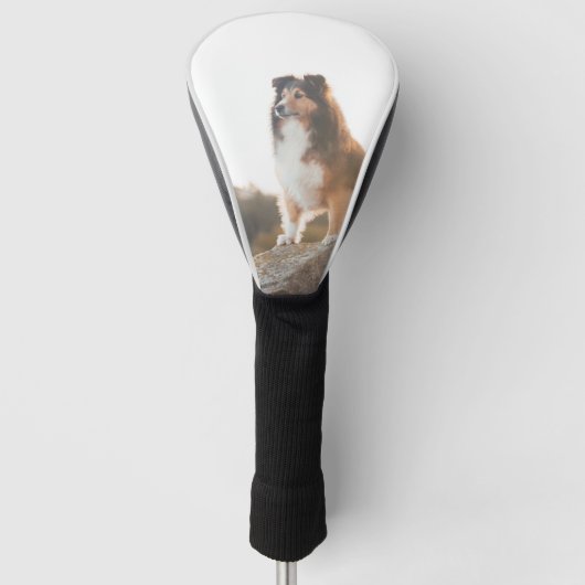 Schuine beschermlaag tegen licht tijdens zonsonder golfheadcover (Voorkant)