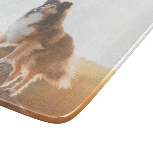 Schuine beschermlaag tegen licht tijdens zonsonder snijplank (Hoek)