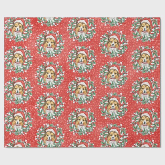 Schuine blikjes in kerstpapier cadeaupapier (Vlak)