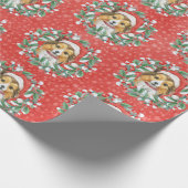 Schuine blikjes in kerstpapier cadeaupapier (Hoek)