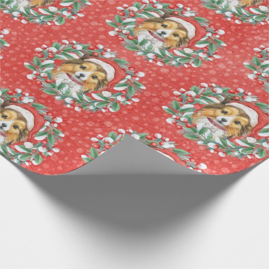 Schuine blikjes in kerstpapier cadeaupapier (Hoek)