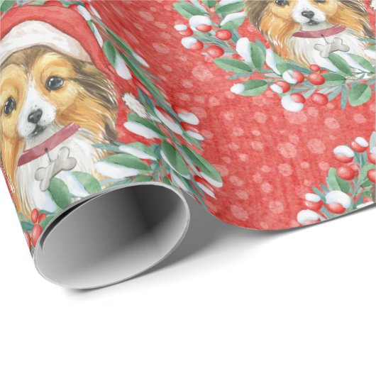 Schuine blikjes in kerstpapier cadeaupapier (Rol Hoek)