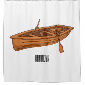 Schuine cartoon douchegordijn (Voorkant)