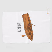 Schuine cartoon golfhanddoek (Horizontaal)