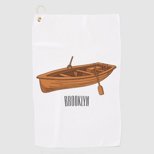 Schuine cartoon golfhanddoek (Voorkant)