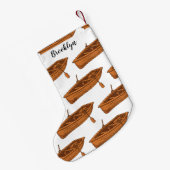 Schuine cartoon kleine kerstsok (Achterkant (Hangend))