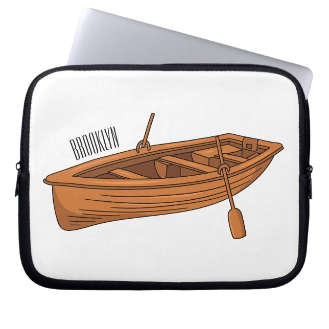 Schuine cartoon laptop sleeve (Voorkant)