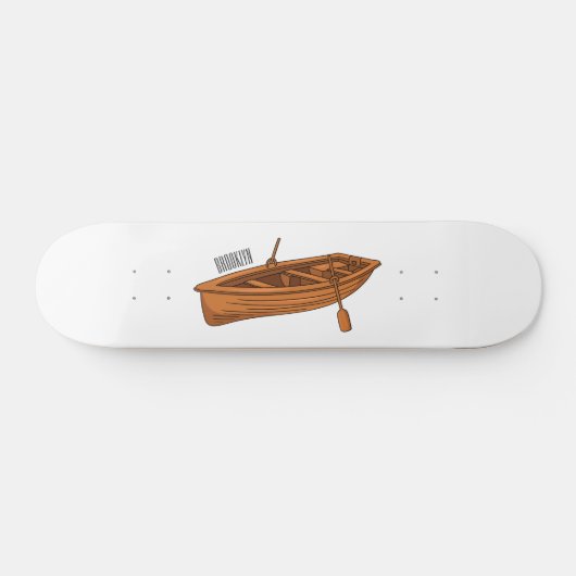 Schuine cartoon persoonlijk skateboard (Horizontaal)