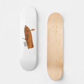 Schuine cartoon persoonlijk skateboard (Voorkant)