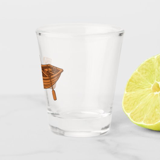 Schuine cartoon shot glas (Rechts)