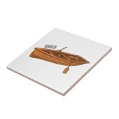 Schuine cartoon tegeltje (Zijkant)