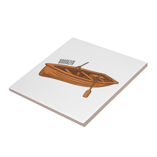 Schuine cartoon tegeltje (Zijkant)