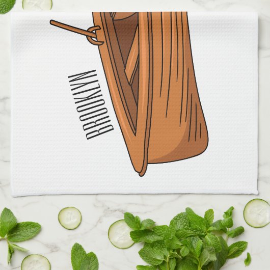 Schuine cartoon theedoek (Gevouwen)