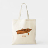 Schuine cartoon tote bag (Achterkant)