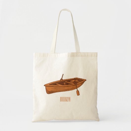 Schuine cartoon tote bag (Voorkant)