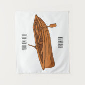 Schuine cartoon wandkleed (Voorkant)