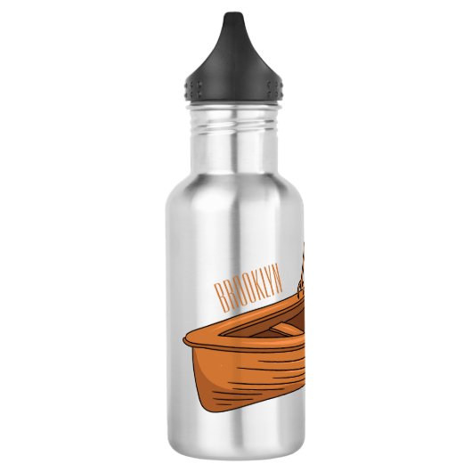 Schuine cartoon waterfles (Links)