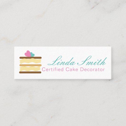 Schuine doek mini visitekaartje (Voorkant)