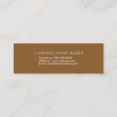 Schuine doek mini visitekaartje (Achterkant)