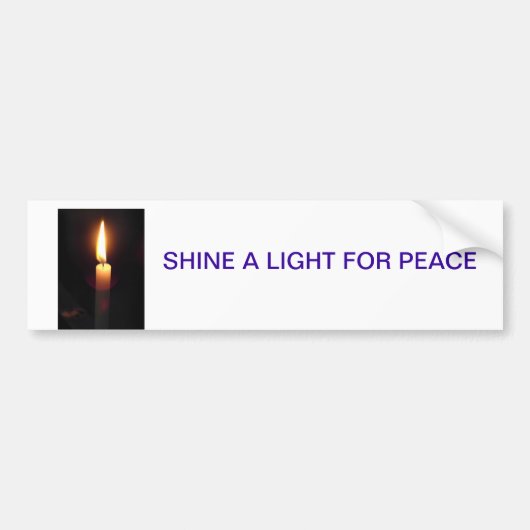 SCHUINE EEN LICHT BUMPERSTICKER (Voorkant)
