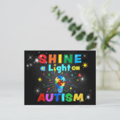 SCHUINE een Licht op AUTISM Briefkaart (Staand voorkant)