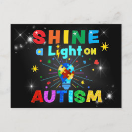 SCHUINE een Licht op AUTISM Briefkaart