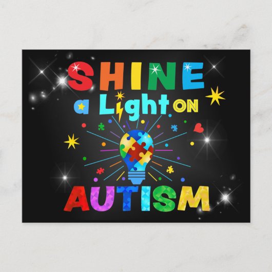 SCHUINE een Licht op AUTISM Briefkaart (Voorkant)