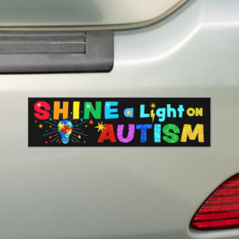 SCHUINE een Licht op AUTISM Bumpersticker
