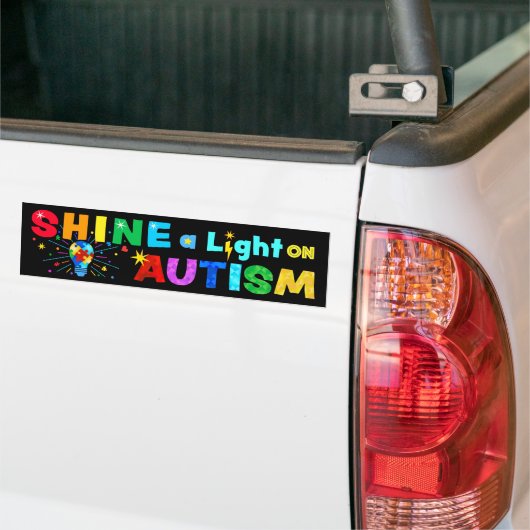 SCHUINE een Licht op AUTISM Bumpersticker (Op Truck)