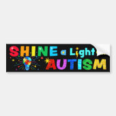 SCHUINE een Licht op AUTISM Bumpersticker (Voorkant)
