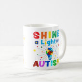 SCHUINE een Licht op AUTISM Koffiemok (Voorkant rechts)