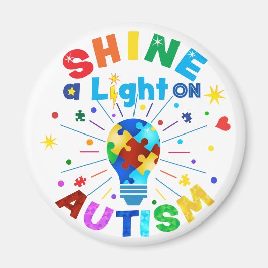 SCHUINE een Licht op AUTISM Magneet (Voorkant)