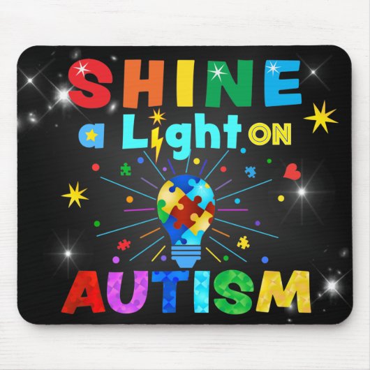 SCHUINE een Licht op AUTISM Muismat (Voorkant)