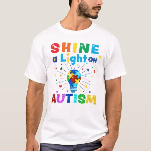 SCHUINE een Licht op AUTISM T-shirt (Voorkant)