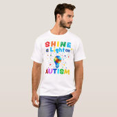 SCHUINE een Licht op AUTISM T-shirt (Voorkant volledig)