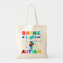 SCHUINE een Licht op AUTISM Tote Bag