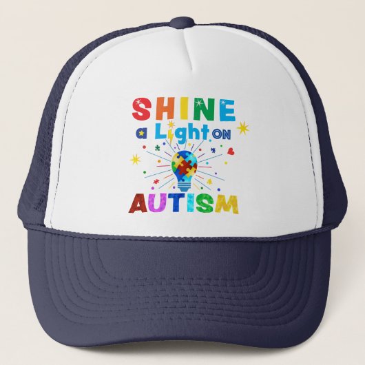 SCHUINE een Licht op AUTISM Trucker Pet (Voorkant)