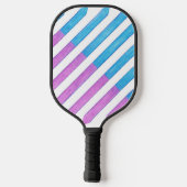 Schuine en blauwe strepen Pickleball Paddle (Achterkant)